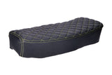 Seat Schmitt quilted black / yellow Simson S50/S51/S70