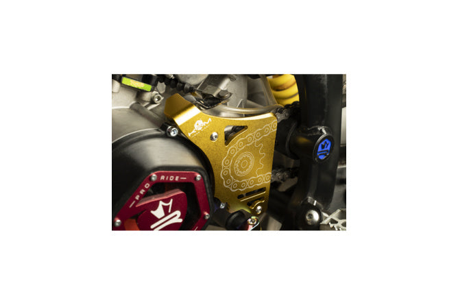 Sprocket Skydd med Kopplingsregulator Stopp Guld