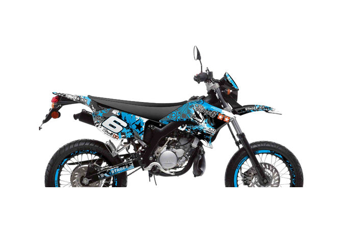 Grafik Kit Yamaha DT 50 Stage6 blå / svart