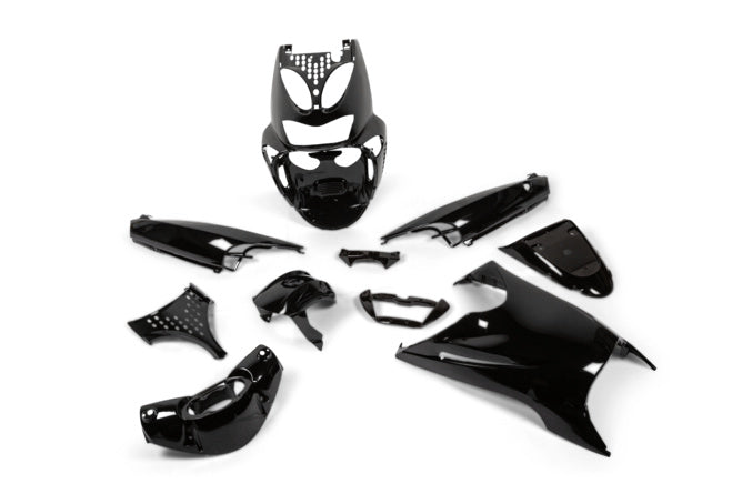 Karosskit 11 delar Aprilia SR50 före 2010 Svart