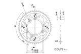 Rear Sprocket steel 53 teeth - 420 Doppler Origin Beta RR (02 - 05) and Caballero