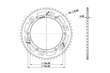 Rear Sprocket steel 53 teeth - 420 Doppler Origin Fantic XM / XE
