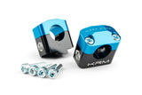 Handlebar Clamps 28mm KRM black / blue