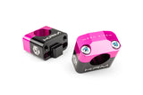 Handlebar Clamps 28mm KRM black / pink