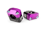 Handlebar Clamps 28mm KRM black / purple