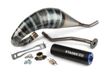 Exhaust Stage6 R/T 70 - 80 high-mount Derbi Black / Blue