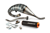 Exhaust Stage6 R/T 70 - 80 high-mount Derbi Black / Orange