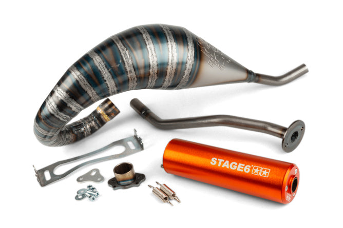 Exhaust Stage6 R/T 70 - 80 högmonterad Derbi Orange