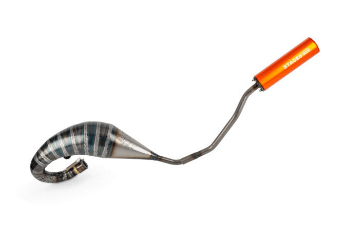Exhaust Stage6 R/T 70 - 80 högmonterad Derbi Orange