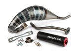 Exhaust Stage6 R/T 70 - 80 high-mount Derbi Black / Red