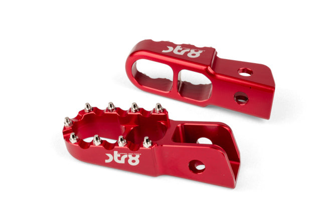 Passagerarfotpinnar Derbi STR8 CNC Röda (Set)