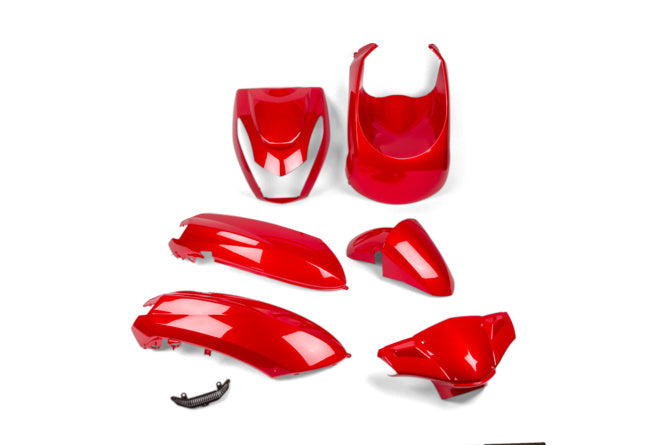 Karosskit Peugeot Kisbee Röd 7 delar