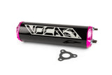 Silencer Voca Alu CNC black / pink