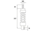 Front Shock Absorber 207mm Polini Vespa ET3
