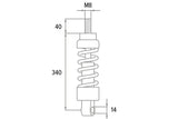 Rear Shock Absorber Polini 340mm Vespa GTS 300