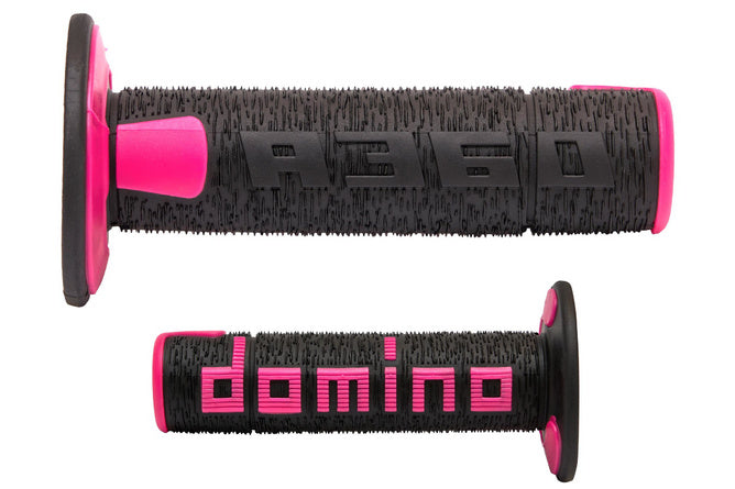 Grips Domino A360 Offroad Svart / Rosa (sluten ände)