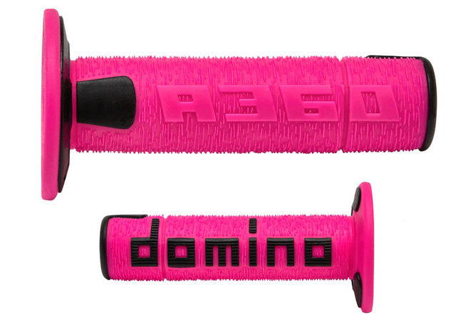 Grips Domino A360 Offroad Rosa / Svart (sluten ände)