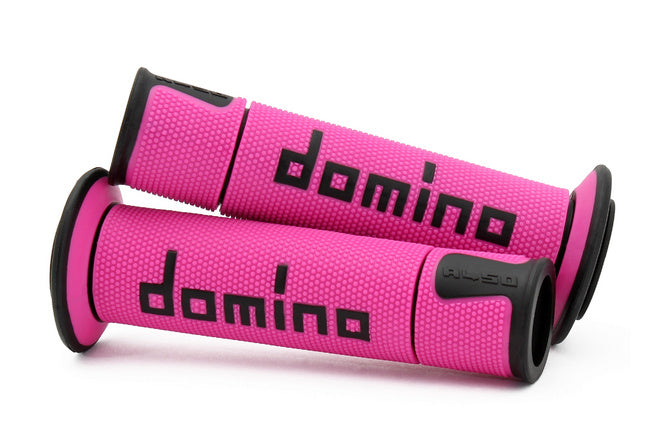 Grips Domino A450 På-Väg Racing Rosa / Svart (öppen ände)