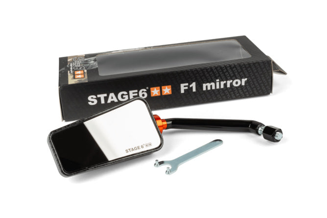 Spegel F1 Stage6 vänster sida glansig kolfiber