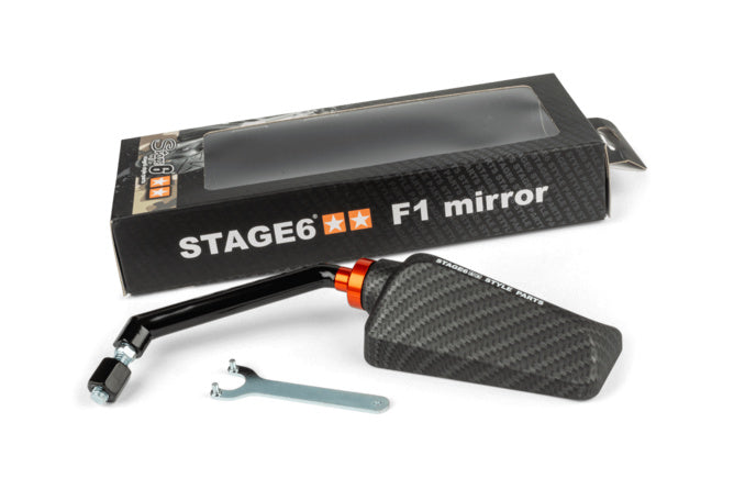 Spegel F1 Stage6 vänster sida matt kolfiber