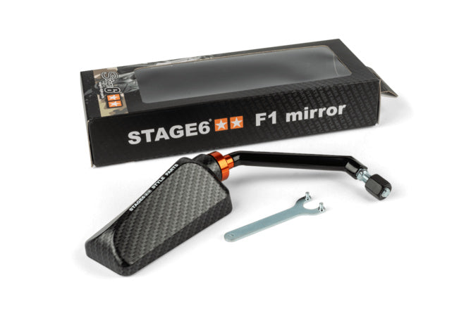 Spegel F1 Stage6 höger sida matt kolfiber