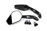 Mirror Set STR8 Street II M8/M10 adapter black