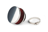 Air Filter 74mm type KN straight D.25-35mm chrome / red