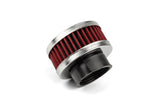 Air Filter 74mm type KN straight D.25-35mm chrome / red