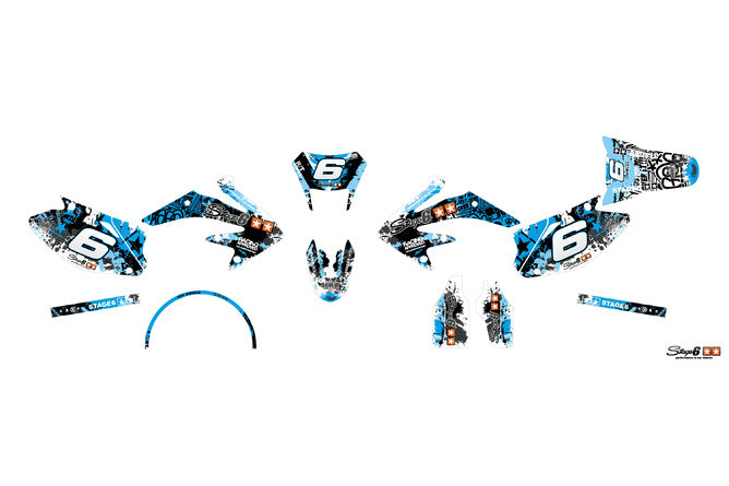 Grafikpaket Honda HM 50 Stage6 blå / svart