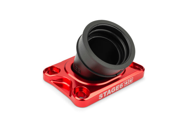 Inloppsrör Stage6 360° AM6 / Derbi röd för Mikuni TM24