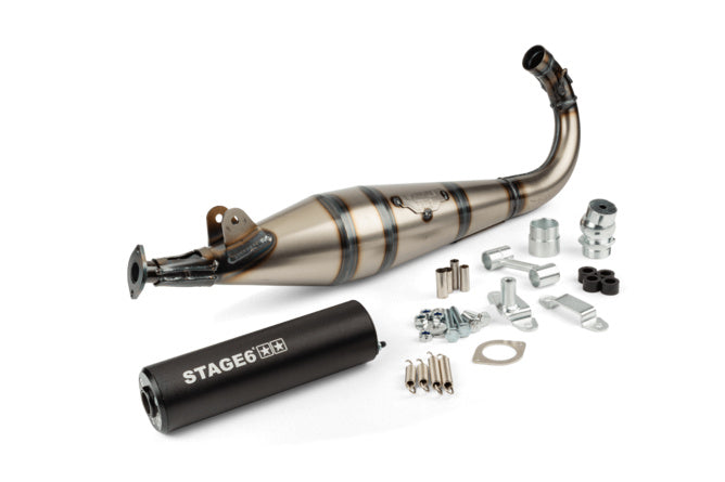 Avgassystem Stage6 StreetRace MBK 51 Svart