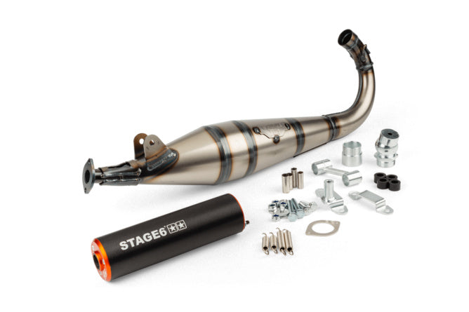 Avgassystem Stage6 StreetRace MBK 51 Orange / Black