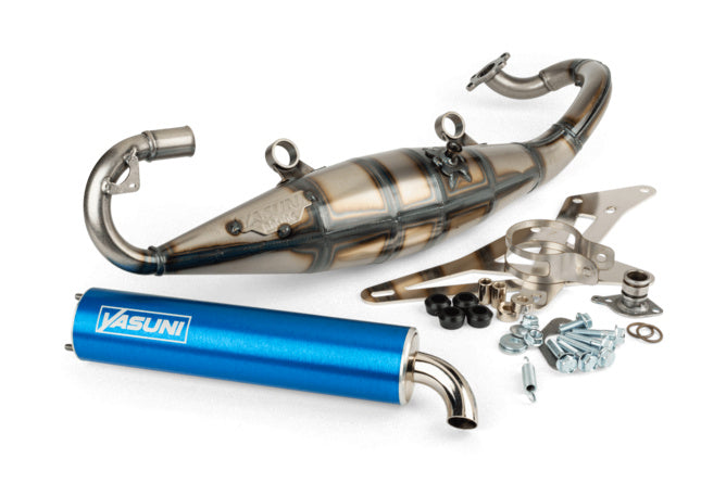 Avgassystem Yasuni R Peugeot liggande / Morini Blå