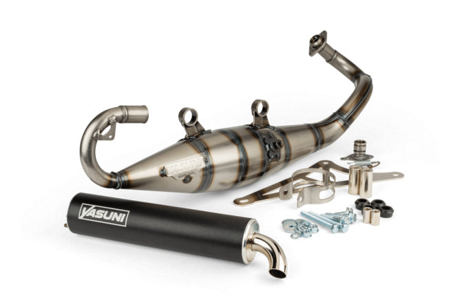 Avgassystem Yasuni R Svart Piaggio gata-godkänd