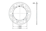 Sprocket Aluminum 56 Teeth for sprocket holder Doppler Open