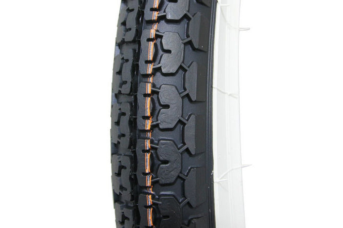 Mopeddäck 2.25-17" (2 1/4-17) förstärkt Mitas B4 vitrandig TT 39J
