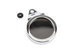 Tax Disc Holder round aluminium chrome