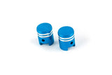 Valve Caps Piston anodized blue
