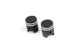 Valve Caps Piston anodized black