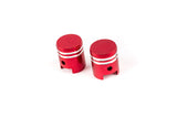 Valve Caps Piston anodized red
