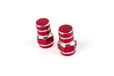Valve Caps Hexagon red