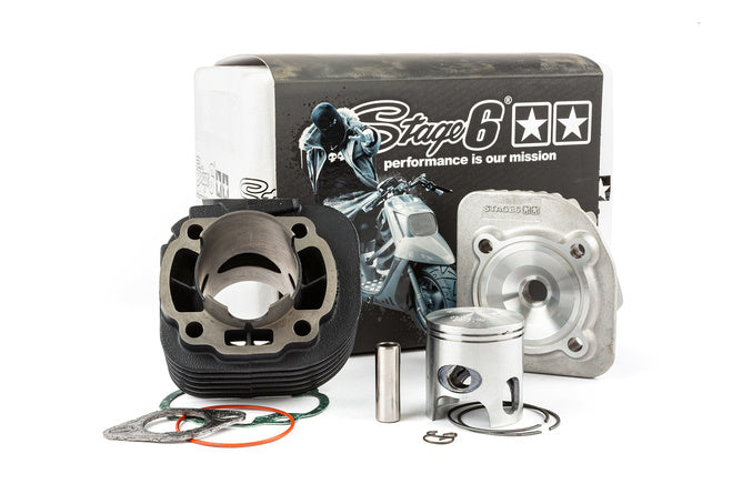Cylinder Kit Stage6 70cc Streetrace gjutjärn 12mm pin CPI / Kina 2-takt AC