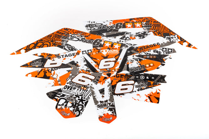 Grafikset Derbi Xtreme 2018 - 2020 orange / vit