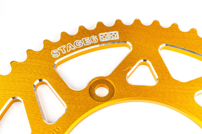 Kedjesats 14x53 - 420 Stage6 aluminium CNC gul Beta RR