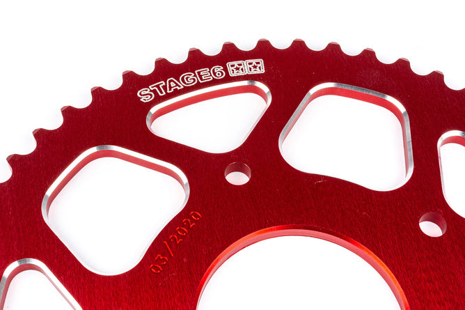 Chain Kit 13x53 - 420 Stage6 aluminium CNC röd Peugeot / Motorhispania