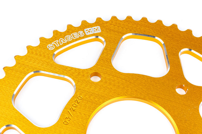 Chain Kit 13x53 - 420 Stage6 aluminium CNC gul Peugeot / Rieju