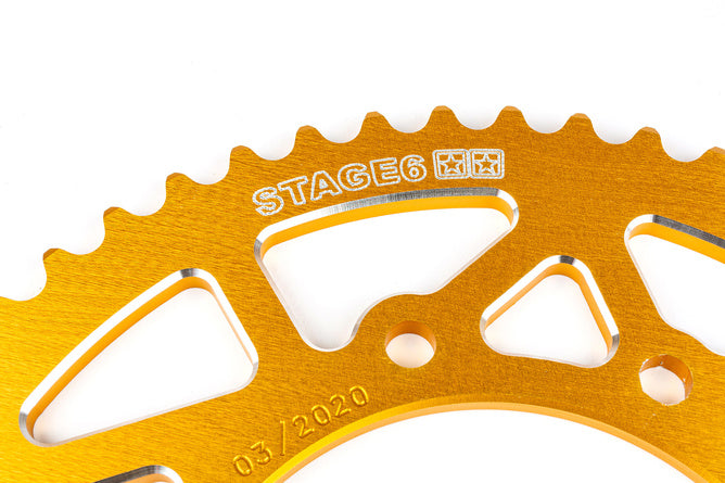 Bakdrev 53 tänder - 420 Stage6 aluminium CNC Derbi DRD Pro