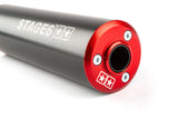 Exhaust Stage6 R/T 70 - 80 high-mount Derbi Black / Red