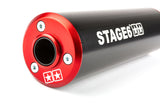 Exhaust Stage6 80 - 90cc CNC red / black HM-Moto / Vent / Beta RR