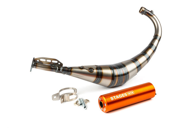 Avgassystem Stage6 Streetrace CNC orange Derbi / Minarelli AM6
